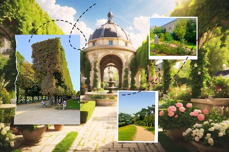 Vistes des Parcs et Jardins parisiens